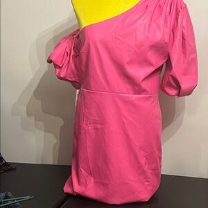 Bardot Vibrant Pink One-Shoulder Dress